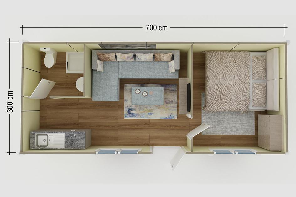 BP 02 Modüler Ev Modüler Evler Ayyıldız Prefabrik &amp; Konteyner