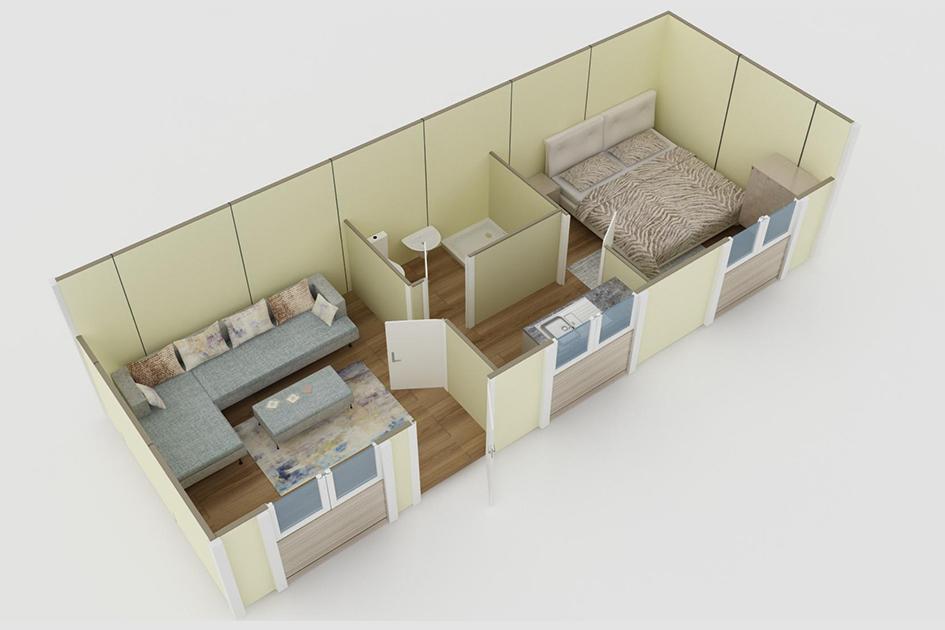 BP06 Modüler Ev Modüler Evler Ayyıldız Prefabrik &amp; Konteyner